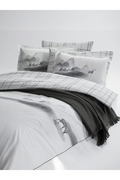 Özdilek Ranforce Silence Winter Double Duvet Cover Set – 100% Cotton-4 Pillowcases
