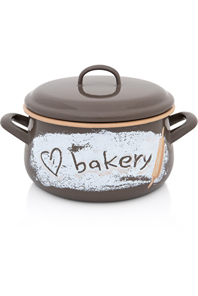 Metalac Oala 4l cu capac din sticla Bakery Metalacemail/20cm/4l