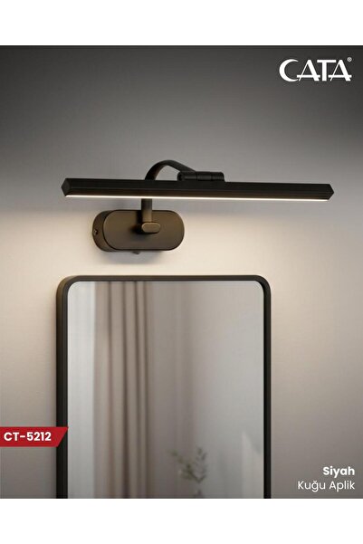 Cata CT-5212 Yeni Seri 7 Watt Duvar Aplik Ayna Üstü Aplik Siyah/Eskitme Kasa ...