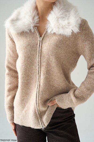 Haticepalas Furry Knitwear Cardigan