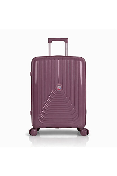 Mnuk حقيبة سفر عادية مقاس 24 بوصة | عربة أمتعة صلبة من البولي بروبيلين (PP) - 24 / بنفسجي