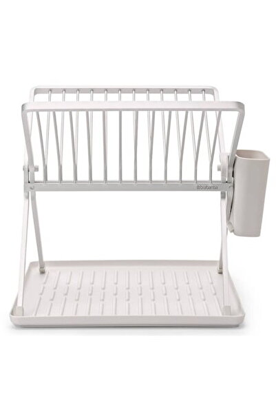 Brabantia Foldable dish rack aluminum/plastic, light gray, 36 x 33 x 31.5 cm