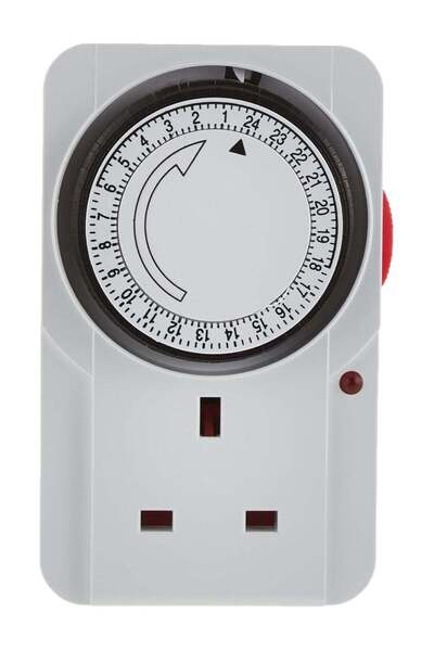 festive Electronic Plug In Timer Switch 24-Hour Programme