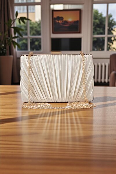 Famels Women's Special Model Pilse Patterned Evening Dress Bag, Clutch Portfolio Handheld Evening Wedding Engagement Evening Dress Bag