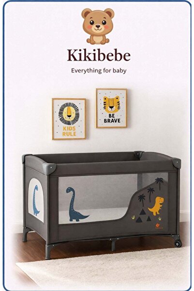 KIKIBEBE سرير أطفال قابل للطي والحمل، يتحول إلى سرير كامل الحجم - حظيرة لعب م...