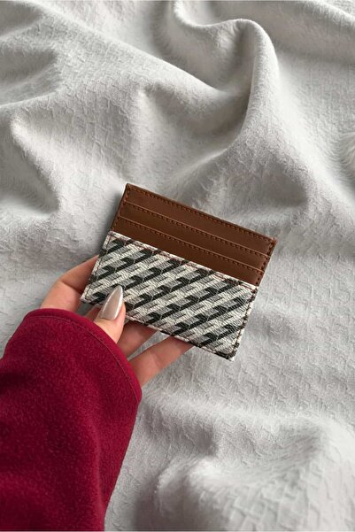 Yuka Atelier Minimal Patterned Faux Leather Card Holder