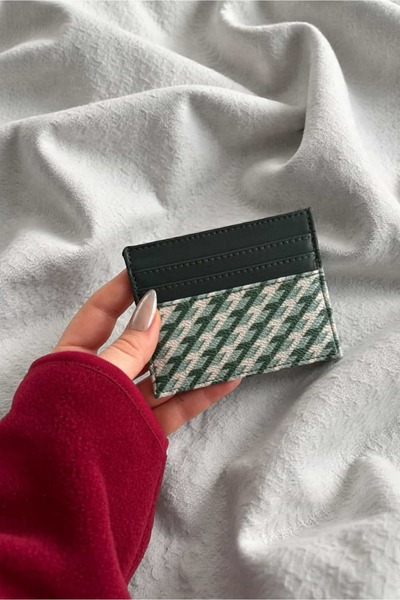 Yuka Atelier Minimal Patterned Faux Leather Card Holder