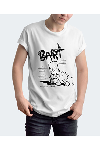Gadali Unisex Oversized Bart Printed Casual Short Sleeve T-Shirt