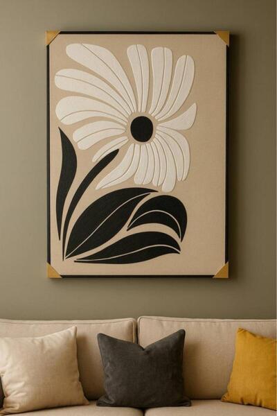 Oss elhetraf Modern wooden plaque with a raised floral design – a luxurious w...