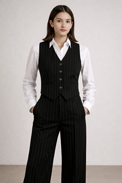 mini kanka Комплект за млади момичета 13-17 години Комплект за момичета с жилетка и панталони Комплект с райета Комплект за млади момичета Стилна комбинация за млади момичета