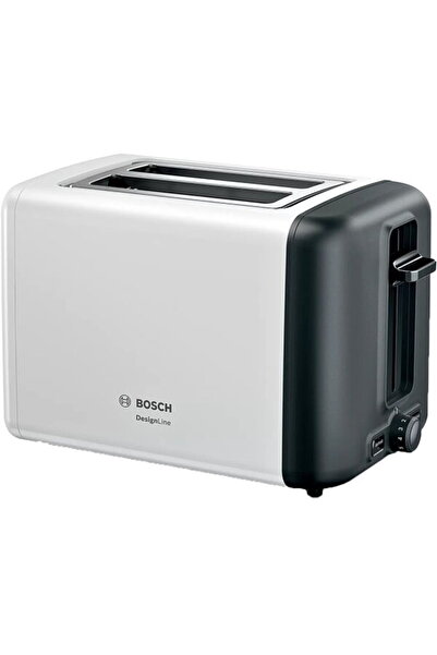 Bosch TAT3P421 DesignLine Compact toaster, 970 W, 2 slots, White
