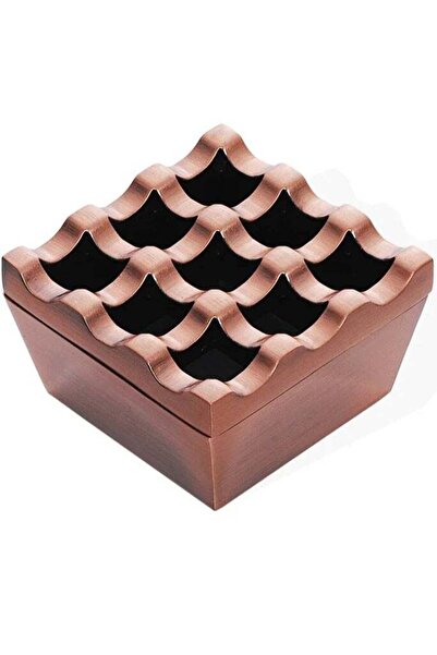 festive Metal Ashtray 9 Square Hole Cubes Windproof Indoor Outdoor Patio Home Office Living Room Hotel
