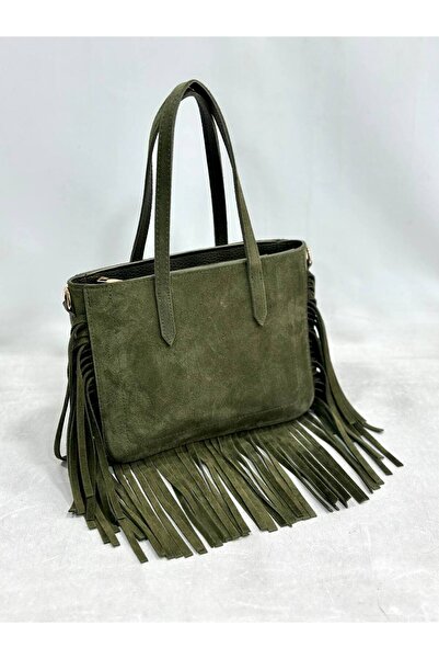 My Easy Shop Mesbag Women's Bag Genuine Suede Leather Shoulder Bag