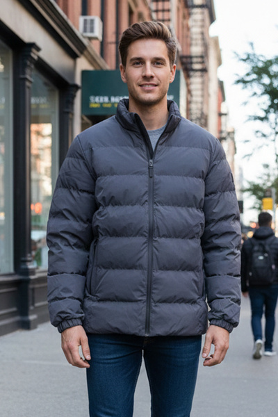 REMSA Men's Lined Puffer Jacket 7070 Anthracite