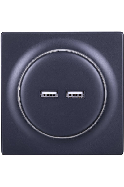 Fibaro FGWU-021-8 socket-outlet 2x USB Black