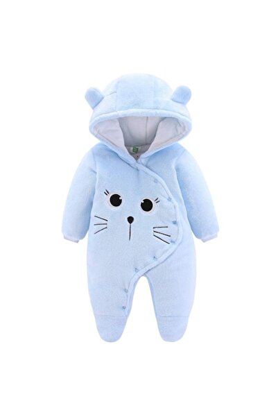 QttvbTna Baby Overall, QttvbTna, Fleece Lined, Blue, 0-3 Months