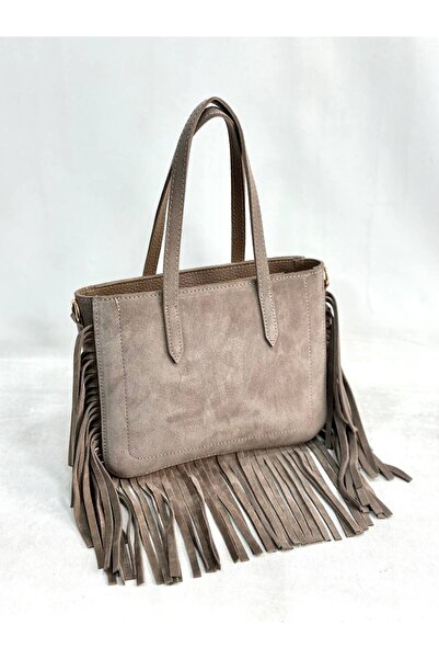 My Easy Shop Mesbag Women's Bag Genuine Suede Leather Shoulder Bag