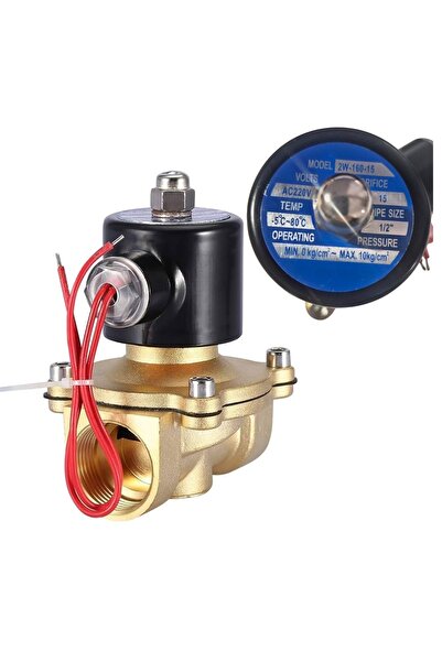 BMK ELECTRO ANKARA AC 220V DN15 1/2" Pirinç Selenoid Vana 15mm Orifis Yüksek ...