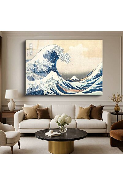 gurbaart Katsushika Hokusai Kanagawa Büyük Dalga Japon Sanatı Temperli Cam Mo...