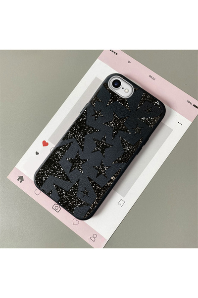 Hontinga iPhone 7/8/SE 2020 2022 Uyumlu Deri Dokusu Anti Düşme Yumuşak Siliko...