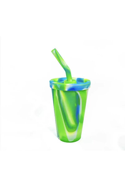 1way Silicone baby cup with straw