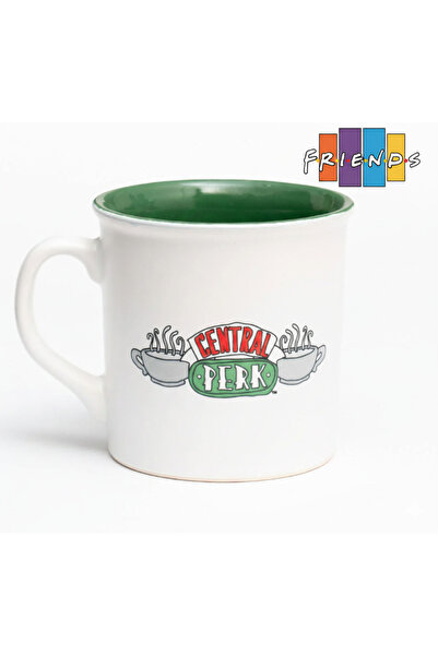 Space License Friends Central Perk Logolu Porselen Kupa 330 ml - Yeşil İç Kap...