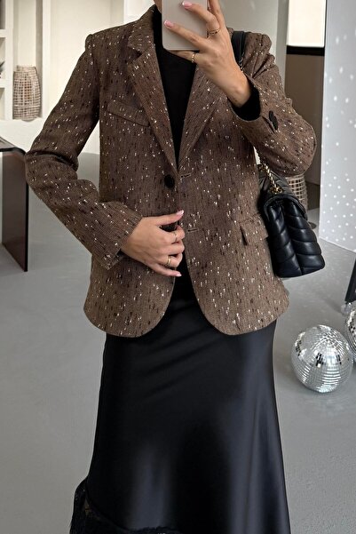 Suziş Brown Nopeli Blazer Jacket 4S3018