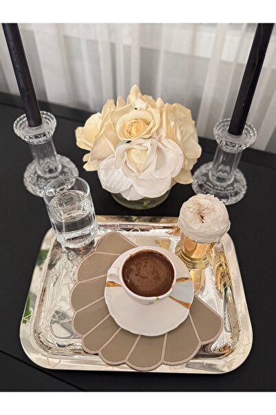 Matis Home Line Aura Beige 2-Piece Coaster Set