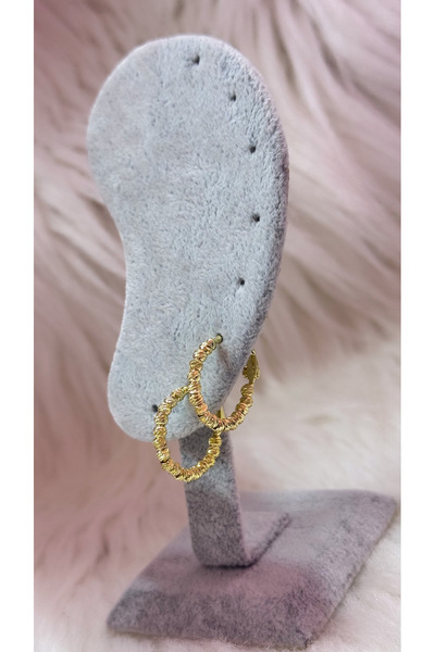 iky aksesuar 14K Xupıng Dorika Çelik Küpe