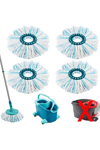 Zalcoon 4 Pack Replacement Heads for Leifheit Clean Twist Disc Mop Micro Set