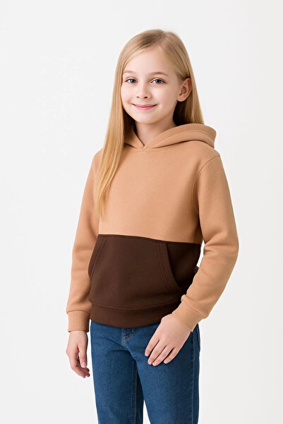 velmorafashion Velmora Premium Girl's Hooded Kangaroo Pocket Piece Sweatshirt - Colorful