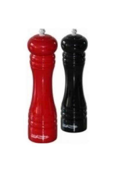 Heinner Salt and pepper mill set, 20 cm, red + black