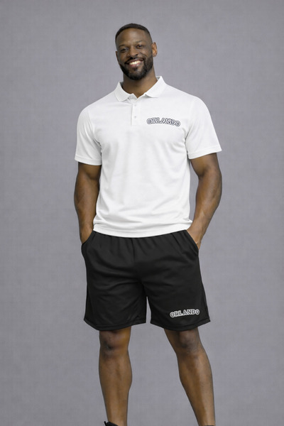 NOFLEN Men's Orlando Printed Polo Neck Shorts Set