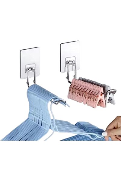 Zalcoon Hanger Rack-Wall Mounted Folding Clothes Hanger