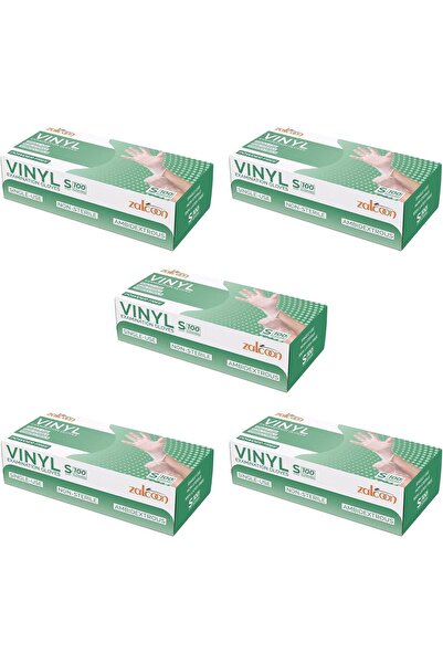 Zalcoon قفازات فحص فينيل للاستخدام مرة واحدة، 4.5 غرام، خالية من اللاتكس والبودرة