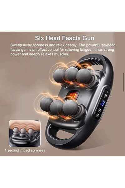 OEM Massager with 6 heads, silent operation, LED screen, white