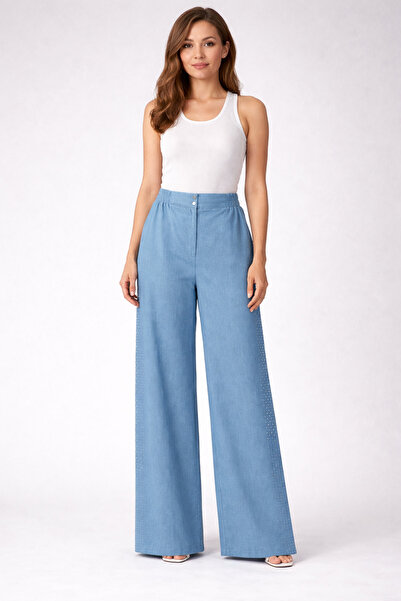 FUAT GÜRSEN Side Stone Detailed Elastic Waist Trousers