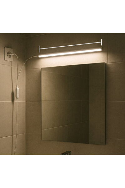 usin 90cm White Light with Switch Portable Hall Photography Tabletop Mirror Showcase Lighting Rod Led Lamp Fixture