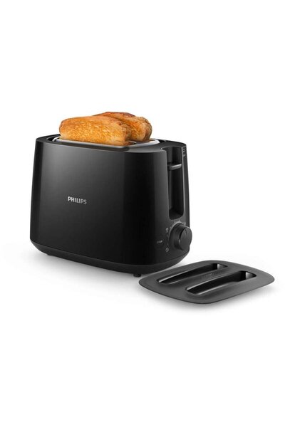 Philips HD 2581/90 Negru, 830 W, 2 felii, Suport chifle