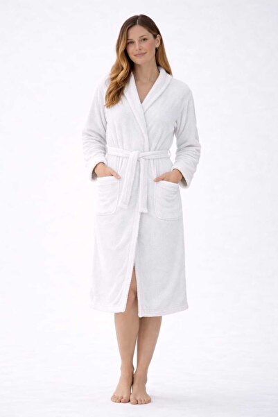 CASPARA روب حمام قطني فاخر للجنسين، فائق النعومة، ياقة شال، هدية مثالية، روب حمام للرجال والنساء