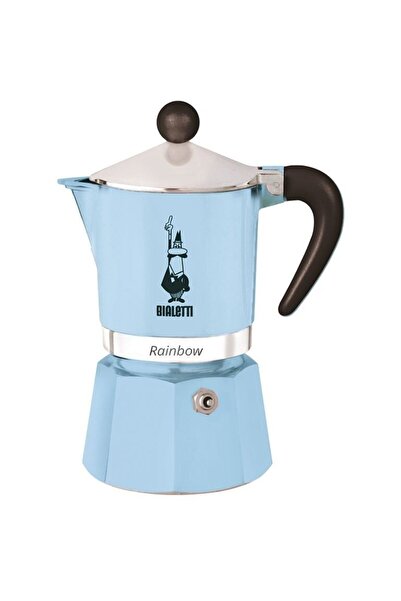 Bialetti Rainbow 1 cup capacity, Rainbow Series, blue