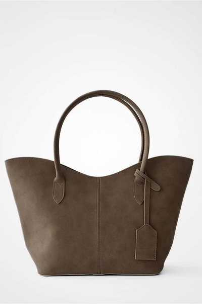 Yuka Atelier Suede Pure Faux Leather Shoulder Bag