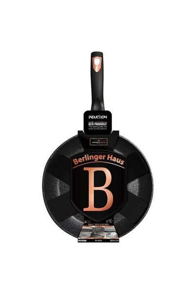 Berlinger Haus BLACK ROSE, triplu stratificat, antiaderent, negru, 24cm