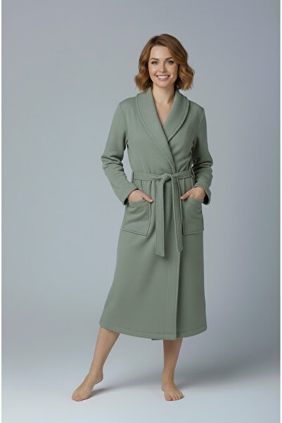 CASPARA روب حمام قطني فاخر للجنسين، فائق النعومة، ياقة شال، هدية مثالية، روب حمام للرجال والنساء