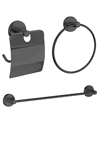 Ahlez Dolce Μαύρη θήκη για χαρτιά με καπάκι, Θήκη για μακριές πετσέτες, Σετ μ...