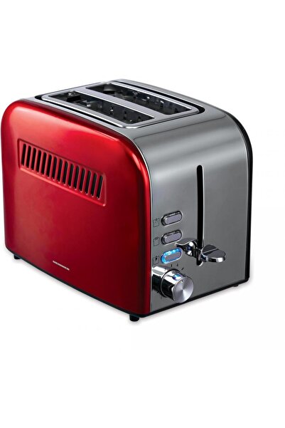 Heinner TOASTER HTP-850RDIX 850 W, 7 browning levels, 3 functions, Red/Stainless Steel