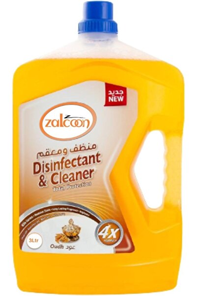 Zalcoon منظف أرضيات قوي مضاد للبكتيريا سعة 3 لترات برائحة العود