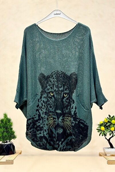 sahnemoda Tiger Print Bat Mercerized Blouse