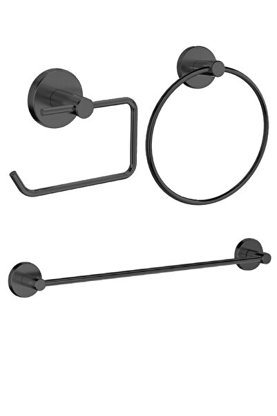 Ahlez Dolce Μαύρη Μακριά Θήκη για Πετσέτες, Στρογγυλή Θήκη για Πετσέτες, Ανοι...