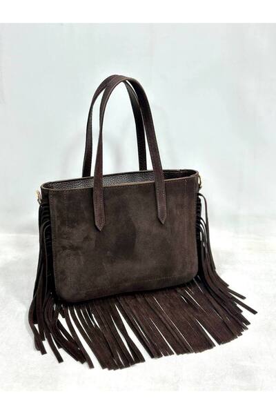 My Easy Shop Mesbag Women's Bag Genuine Suede Leather Shoulder Bag